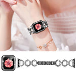 xDfind O字型ダイヤモンドメタルウォッチバンド 強化フィルム一体型PCカバー付き、Apple Watch Series 10 46mm用、Apple Watch Series 10 42mm用、Apple Watch Series 44mm用、Apple Watch Series 40mm用、Apple Watch Ultra 2 / 1 49mm用