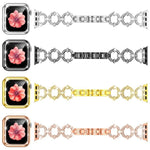 xDfind O字型ダイヤモンドメタルウォッチバンド 強化フィルム一体型PCカバー付き、Apple Watch Series 10 46mm用、Apple Watch Series 10 42mm用、Apple Watch Series 44mm用、Apple Watch Series 40mm用、Apple Watch Ultra 2 / 1 49mm用