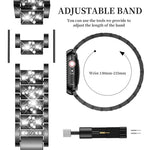 xDfind ダイヤモンドジュエリーメタルウォッチバンド ケース付き、Apple Watch Series 10 46mm用、Apple Watch Series 10 42mm用、Apple Watch Series 44mm用、Apple Watch Series 40mm用、Apple Watch Ultra 2 / 1 49mm用、Apple Watch Series 45mm用