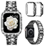 xDfind ダイヤモンドジュエリーメタルウォッチバンド ケース付き、Apple Watch Series 10 46mm用、Apple Watch Series 10 42mm用、Apple Watch Series 44mm用、Apple Watch Series 40mm用、Apple Watch Ultra 2 / 1 49mm用、Apple Watch Series 45mm用