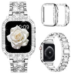 xDfind ダイヤモンドジュエリーメタルウォッチバンド ケース付き、Apple Watch Series 10 46mm用、Apple Watch Series 10 42mm用、Apple Watch Series 44mm用、Apple Watch Series 40mm用、Apple Watch Ultra 2 / 1 49mm用、Apple Watch Series 45mm用