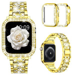 xDfind ダイヤモンドジュエリーメタルウォッチバンド ケース付き、Apple Watch Series 10 46mm用、Apple Watch Series 10 42mm用、Apple Watch Series 44mm用、Apple Watch Series 40mm用、Apple Watch Ultra 2 / 1 49mm用、Apple Watch Series 45mm用