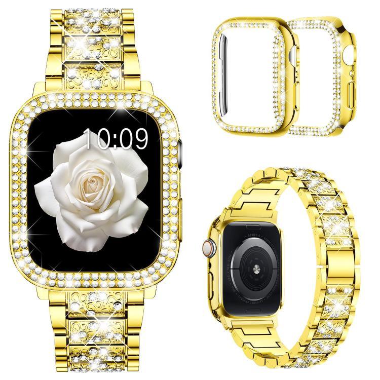 xDfind ダイヤモンドジュエリーメタルウォッチバンド ケース付き、Apple Watch Series 10 46mm用、Apple Watch Series 10 42mm用、Apple Watch Series 44mm用、Apple Watch Series 40mm用、Apple Watch Ultra 2 / 1 49mm用、Apple Watch Series 45mm用