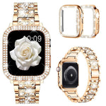 xDfind ダイヤモンドジュエリーメタルウォッチバンド ケース付き、Apple Watch Series 10 46mm用、Apple Watch Series 10 42mm用、Apple Watch Series 44mm用、Apple Watch Series 40mm用、Apple Watch Ultra 2 / 1 49mm用、Apple Watch Series 45mm用