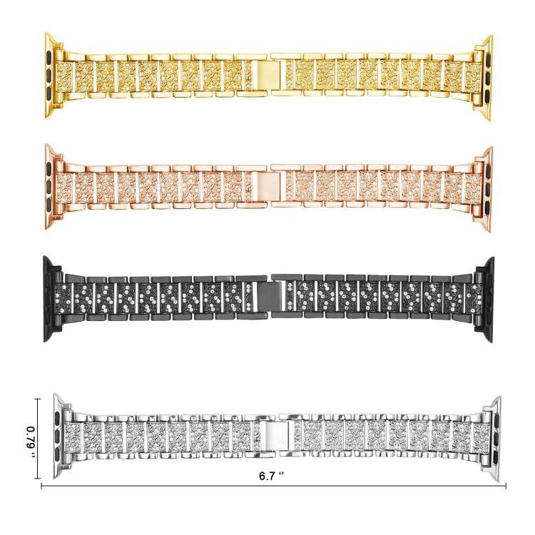 xDfind ダイヤモンドジュエリーメタルウォッチバンド ケース付き、Apple Watch Series 10 46mm用、Apple Watch Series 10 42mm用、Apple Watch Series 44mm用、Apple Watch Series 40mm用、Apple Watch Ultra 2 / 1 49mm用、Apple Watch Series 45mm用