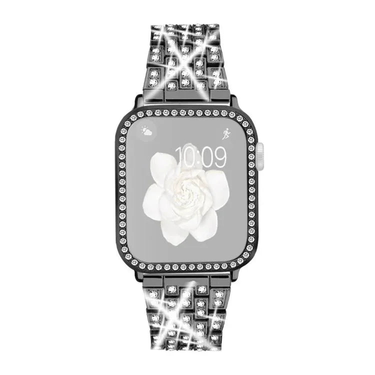 xDfind ブリングダイヤモンドジュエリーメタルウォッチバンド ケース付き、Apple Watch Series 10 46mm用、Apple Watch Series 10 42mm用、Apple Watch Series 44mm用、Apple Watch Series 40mm用、Apple Watch Ultra 2 / 1 49mm用、Apple Watch Series 45mm用