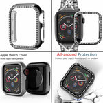 xDfind ブリングダイヤモンドジュエリーメタルウォッチバンド ケース付き、Apple Watch Series 10 46mm用、Apple Watch Series 10 42mm用、Apple Watch Series 44mm用、Apple Watch Series 40mm用、Apple Watch Ultra 2 / 1 49mm用、Apple Watch Series 45mm用