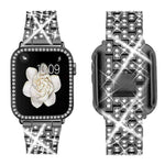 xDfind ブリングダイヤモンドジュエリーメタルウォッチバンド ケース付き、Apple Watch Series 10 46mm用、Apple Watch Series 10 42mm用、Apple Watch Series 44mm用、Apple Watch Series 40mm用、Apple Watch Ultra 2 / 1 49mm用、Apple Watch Series 45mm用