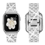 xDfind ブリングダイヤモンドジュエリーメタルウォッチバンド ケース付き、Apple Watch Series 10 46mm用、Apple Watch Series 10 42mm用、Apple Watch Series 44mm用、Apple Watch Series 40mm用、Apple Watch Ultra 2 / 1 49mm用、Apple Watch Series 45mm用