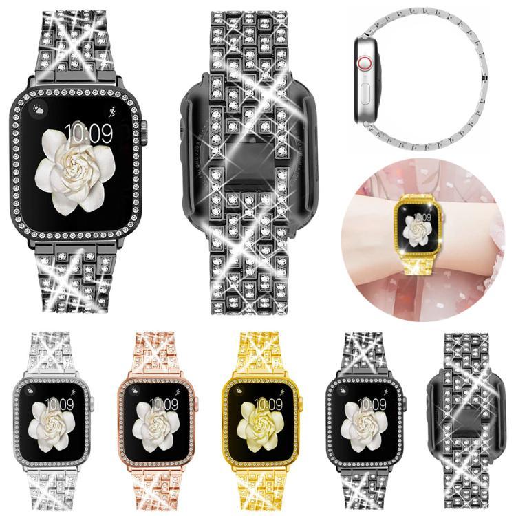 xDfind ブリングダイヤモンドジュエリーメタルウォッチバンド ケース付き、Apple Watch Series 10 46mm用、Apple Watch Series 10 42mm用、Apple Watch Series 44mm用、Apple Watch Series 40mm用、Apple Watch Ultra 2 / 1 49mm用、Apple Watch Series 45mm用