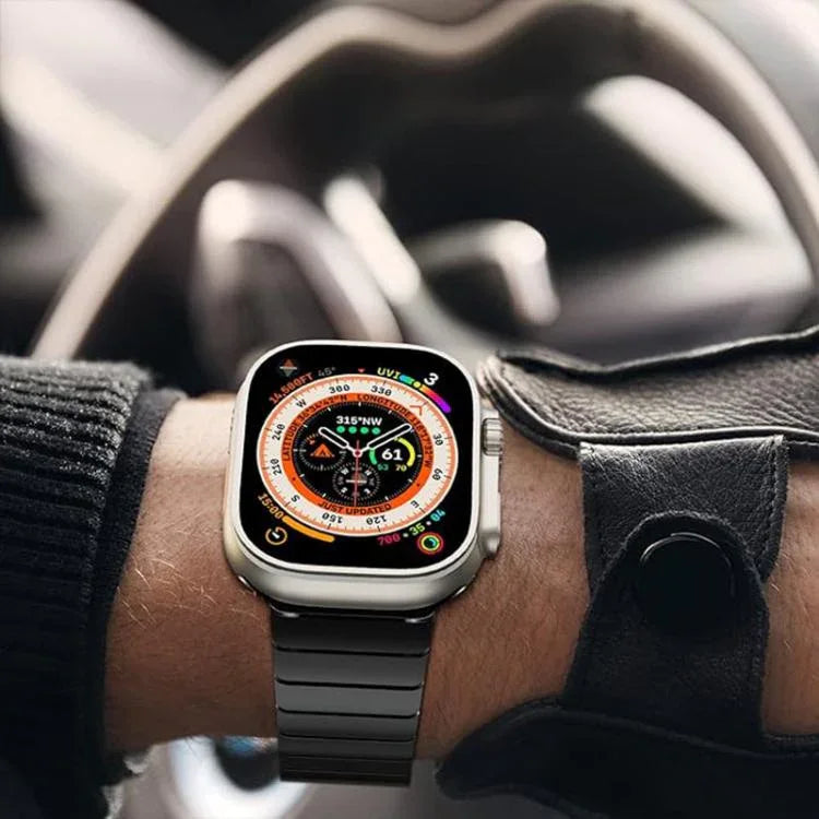 オリジナルバックル 316ステンレススチールウォッチバンド 3Dカーブフィルム付き、Apple Watch Series 10 46mm用、Apple Watch Series 10 42mm用、Apple Watch Series 44mm用、Apple Watch Series 40mm用、Apple Watch Ultra 2 / 1 49mm用、Apple Watch Series 45mm用