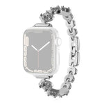 xDfind 四つ葉のクローバー ダイヤモンドメタルウォッチバンド、Apple Watch 42 / 44 / 45 / 46 / 49mm用、Apple Watch 38 / 40 / 41 / S10 42mm用