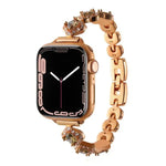 xDfind 四つ葉のクローバー ダイヤモンドメタルウォッチバンド、Apple Watch 42 / 44 / 45 / 46 / 49mm用、Apple Watch 38 / 40 / 41 / S10 42mm用