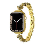 xDfind 四つ葉のクローバー ダイヤモンドメタルウォッチバンド、Apple Watch 42 / 44 / 45 / 46 / 49mm用、Apple Watch 38 / 40 / 41 / S10 42mm用