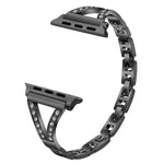 xDfind ヘリンボーン ダイヤモンドステンレススチールウォッチバンド、Apple Watch 42 / 44 / 45 / 46 / 49mm用、Apple Watch 38 / 40 / 41 / S10 42mm用