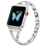 xDfind ヘリンボーン ダイヤモンドステンレススチールウォッチバンド、Apple Watch 42 / 44 / 45 / 46 / 49mm用、Apple Watch 38 / 40 / 41 / S10 42mm用