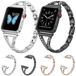 xDfind ヘリンボーン ダイヤモンドステンレススチールウォッチバンド、Apple Watch 42 / 44 / 45 / 46 / 49mm用、Apple Watch 38 / 40 / 41 / S10 42mm用