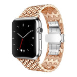 xDfind ドラゴンテクスチャー メタルウォッチバンド、Apple Watch 42 / 44 / 45 / 46 / 49mm用、Apple Watch 38 / 40 / 41 / S10 42mm用