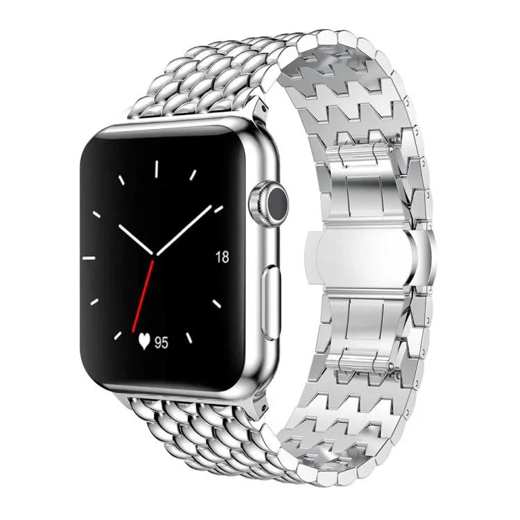 xDfind ドラゴンテクスチャー メタルウォッチバンド、Apple Watch 42 / 44 / 45 / 46 / 49mm用、Apple Watch 38 / 40 / 41 / S10 42mm用