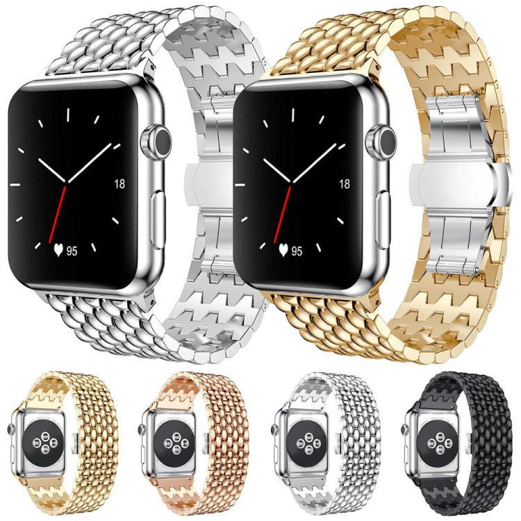 xDfind ドラゴンテクスチャー メタルウォッチバンド、Apple Watch 42 / 44 / 45 / 46 / 49mm用、Apple Watch 38 / 40 / 41 / S10 42mm用
