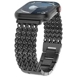 xDfind ヘリンボーン編み ステンレススチールウォッチバンド、Apple Watch 42 / 44 / 45 / 46 / 49mm用、Apple Watch 38 / 40 / 41 / S10 42mm用