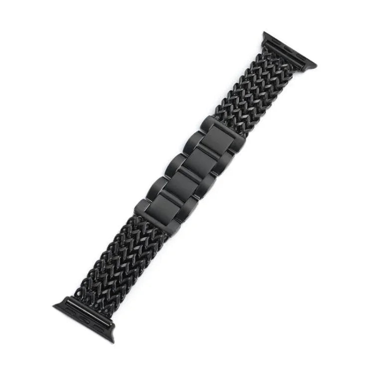 xDfind ヘリンボーン編み ステンレススチールウォッチバンド、Apple Watch 42 / 44 / 45 / 46 / 49mm用、Apple Watch 38 / 40 / 41 / S10 42mm用