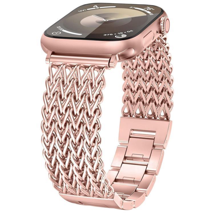 xDfind ヘリンボーン編み ステンレススチールウォッチバンド、Apple Watch 42 / 44 / 45 / 46 / 49mm用、Apple Watch 38 / 40 / 41 / S10 42mm用