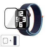 ベーシックナイロンループウォッチバンド 3Dカーブフィルム付き、Apple Watch Series 40mm用、Apple Watch Ultra 2 / 1 49mm用、Apple Watch Series 45mm用