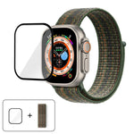 ベーシックナイロンループウォッチバンド 3Dカーブフィルム付き、Apple Watch Series 40mm用、Apple Watch Ultra 2 / 1 49mm用、Apple Watch Series 45mm用