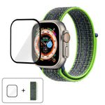 ベーシックナイロンループウォッチバンド 3Dカーブフィルム付き、Apple Watch Series 40mm用、Apple Watch Ultra 2 / 1 49mm用、Apple Watch Series 45mm用