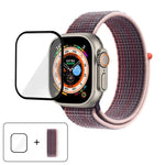 ベーシックナイロンループウォッチバンド 3Dカーブフィルム付き、Apple Watch Series 40mm用、Apple Watch Ultra 2 / 1 49mm用、Apple Watch Series 45mm用