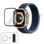 ベーシックナイロンループウォッチバンド 3Dカーブフィルム付き、Apple Watch Series 40mm用、Apple Watch Ultra 2 / 1 49mm用、Apple Watch Series 45mm用
