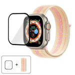 ベーシックナイロンループウォッチバンド 3Dカーブフィルム付き、Apple Watch Series 40mm用、Apple Watch Ultra 2 / 1 49mm用、Apple Watch Series 45mm用