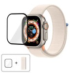ベーシックナイロンループウォッチバンド 3Dカーブフィルム付き、Apple Watch Series 40mm用、Apple Watch Ultra 2 / 1 49mm用、Apple Watch Series 45mm用