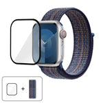 ベーシックナイロンループウォッチバンド 3Dカーブフィルム付き、Apple Watch Series 40mm用、Apple Watch Ultra 2 / 1 49mm用、Apple Watch Series 45mm用