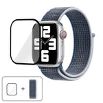 ベーシックナイロンループウォッチバンド 3Dカーブフィルム付き、Apple Watch Series 41mm用、Apple Watch Series 38mm用、Apple Watch Series 42mm用