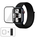 ベーシックナイロンループウォッチバンド 3Dカーブフィルム付き、Apple Watch Series 41mm用、Apple Watch Series 38mm用、Apple Watch Series 42mm用