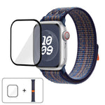 ナイロンループウォッチバンド 3Dカーブフィルム付き、Apple Watch Series 10 46mm用、Apple Watch Series 10 42mm用、Apple Watch Series 44mm用