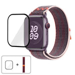ナイロンループウォッチバンド 3Dカーブフィルム付き、Apple Watch Series 10 46mm用、Apple Watch Series 10 42mm用、Apple Watch Series 44mm用