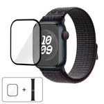 ナイロンループウォッチバンド 3Dカーブフィルム付き、Apple Watch Series 40mm用、Apple Watch Ultra 2 / 1 49mm用、Apple Watch Series 45mm用