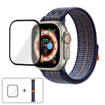 ナイロンループウォッチバンド 3Dカーブフィルム付き、Apple Watch Series 40mm用、Apple Watch Ultra 2 / 1 49mm用、Apple Watch Series 45mm用