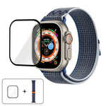 ナイロンループウォッチバンド 3Dカーブフィルム付き、Apple Watch Series 40mm用、Apple Watch Ultra 2 / 1 49mm用、Apple Watch Series 45mm用