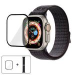 ナイロンループウォッチバンド 3Dカーブフィルム付き、Apple Watch Series 40mm用、Apple Watch Ultra 2 / 1 49mm用、Apple Watch Series 45mm用