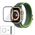 ナイロンループウォッチバンド 3Dカーブフィルム付き、Apple Watch Series 40mm用、Apple Watch Ultra 2 / 1 49mm用、Apple Watch Series 45mm用