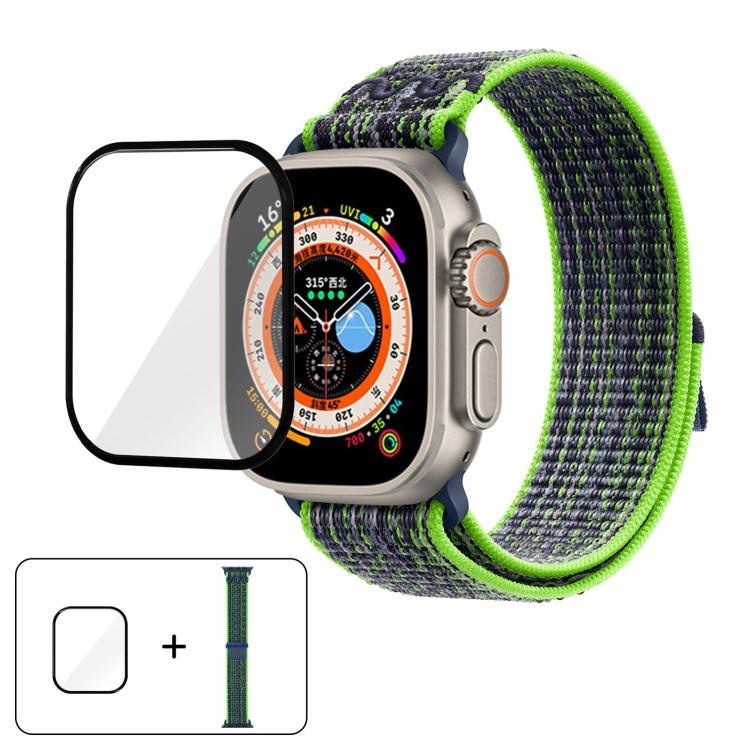 ナイロンループウォッチバンド 3Dカーブフィルム付き、Apple Watch Series 40mm用、Apple Watch Ultra 2 / 1 49mm用、Apple Watch Series 45mm用