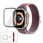 ナイロンループウォッチバンド 3Dカーブフィルム付き、Apple Watch Series 40mm用、Apple Watch Ultra 2 / 1 49mm用、Apple Watch Series 45mm用