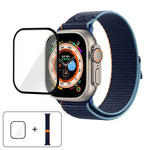 ナイロンループウォッチバンド 3Dカーブフィルム付き、Apple Watch Series 40mm用、Apple Watch Ultra 2 / 1 49mm用、Apple Watch Series 45mm用