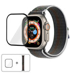 ナイロンループウォッチバンド 3Dカーブフィルム付き、Apple Watch Series 40mm用、Apple Watch Ultra 2 / 1 49mm用、Apple Watch Series 45mm用