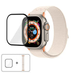 ナイロンループウォッチバンド 3Dカーブフィルム付き、Apple Watch Series 40mm用、Apple Watch Ultra 2 / 1 49mm用、Apple Watch Series 45mm用