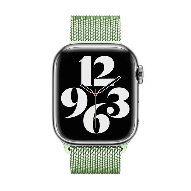 3Dカーブフィルム付きミラネーゼステンレススチール時計バンド、Apple Watch Series 40mm用、Apple Watch Ultra 2 / 1 49mm用、Apple Watch Series 45mm用